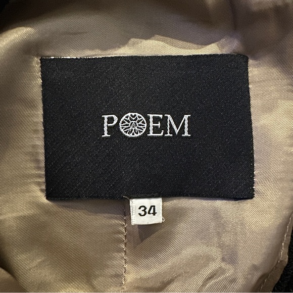 POEM BANGKOK Classic Black Lace Top Blouse with Zipper Closure Size 34 - Picture 6 of 11